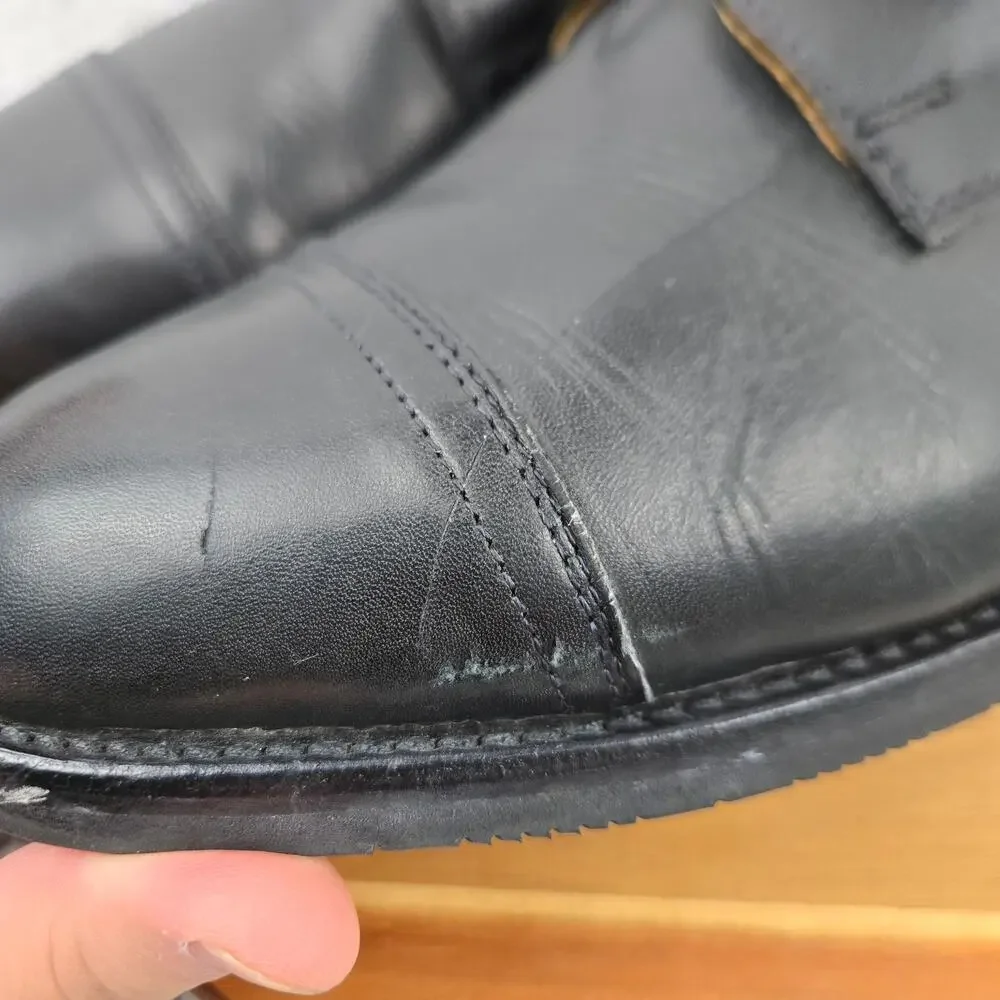 Allen Edmonds Men 12D Fairgate Black Leather Cap Toe Office Oxford Dress Shoe
